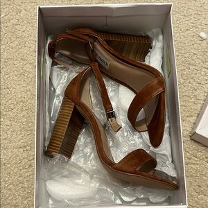 Steve Madden Brown Block Heel Sandals